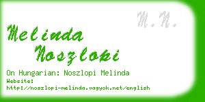 melinda noszlopi business card